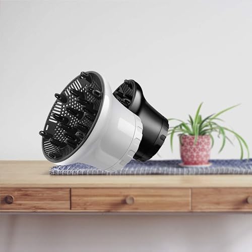 Miniatura 5 de CHUNCIN - Difusor de pelo universal para secador de pelo, accesorio para cabello rizado y lacio, ondulado (negro)