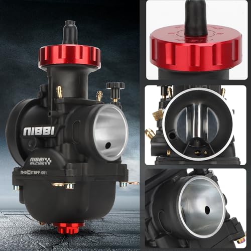 Image of NIBBI PWK 40mm Carburetor with Three Main Jets and One Pilot Jet of Performance Racing Carburetor for Replace Keihin or mikuni Carburetors