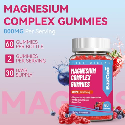 EAZGOO Magnesium Complex Gummies with B12