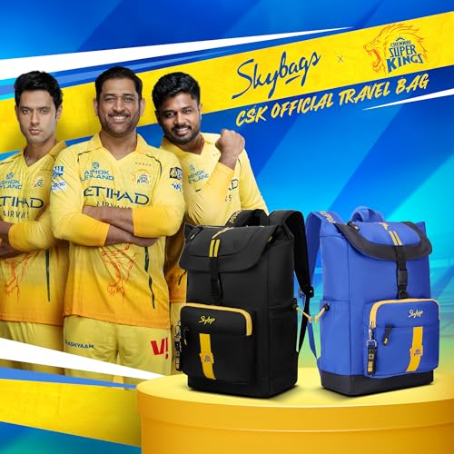 Image of Skybags Yellove 15.6 inch Compatible Laptop Backpack 21L | 1 Compartment with Quick-Access Front Pocket & Rain Cover | Tablet Sleeve & Side Pocket | CSK Collage & Travel Backpack for Men & Women