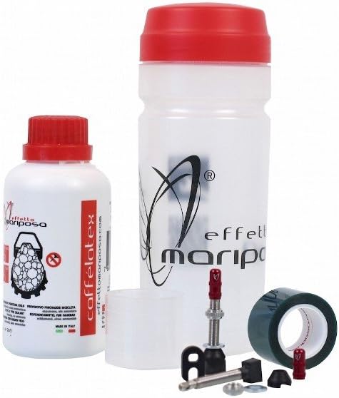 Effetto MariposaCaffélatex L Tubeless Kit (250ml Preventive + L Rim Tape + Valves for 2 Wheels)
