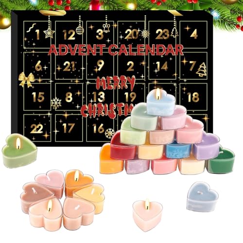 Calendario de adviento con calendario de adviento y calendario de adviento con 25 velas perfumadas en macetas de con ciit