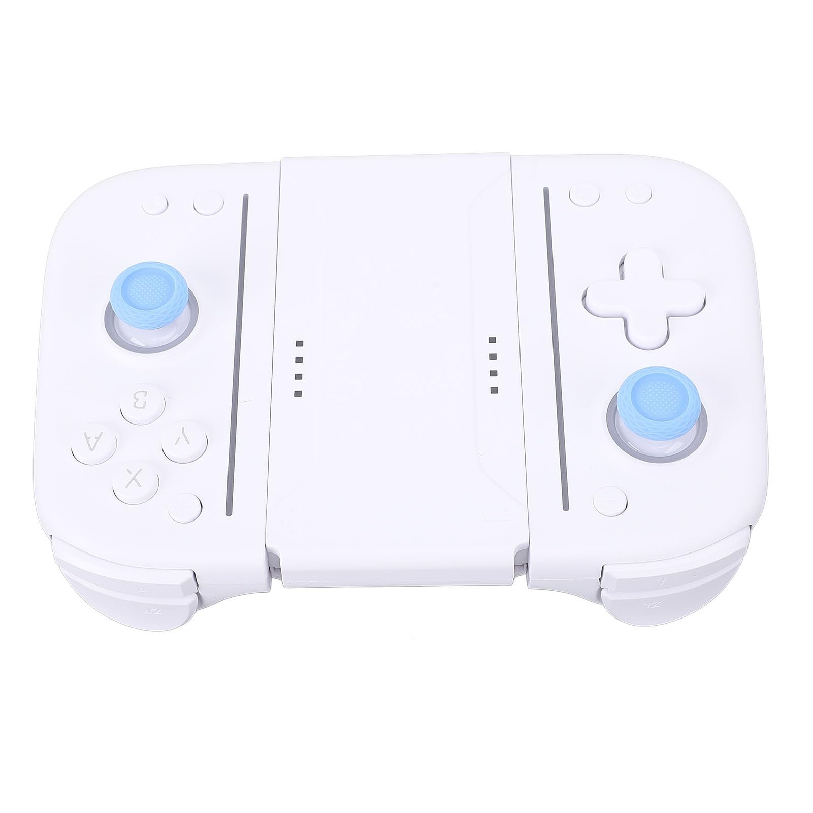 KUIDAMOS Consola de Juegos Inalámbrica con Vibración Ajustable, Controlador de Botón RGB de Programación Macro para Juegos Competitivos (Blanco Azul)