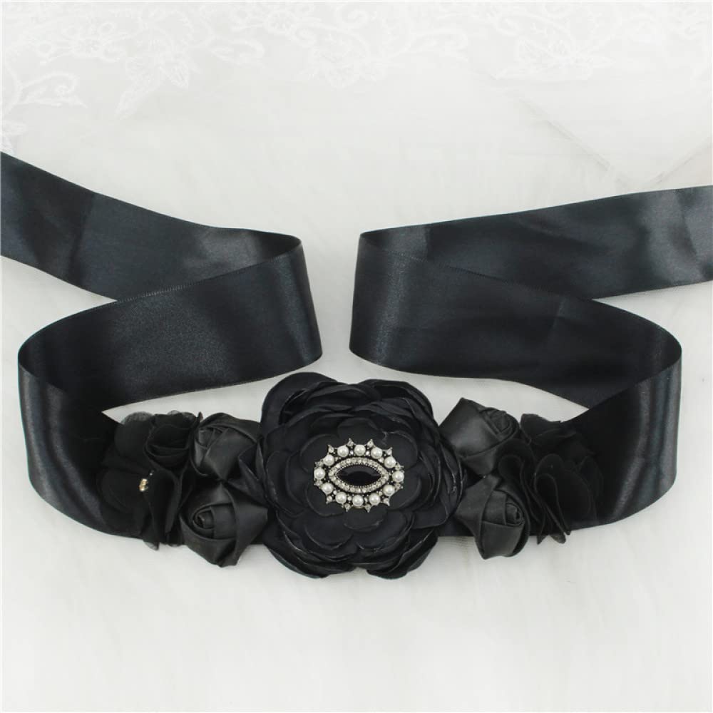 CHANYI Mujer Vestido Cinturón Cinturones De Boda De Flores De Rosa De Diamantes De Imitación De Lujo para Mujeres Vestido Accesorios Femeninos Dama De Honor Cinturón De Lentejuelas Nupciales