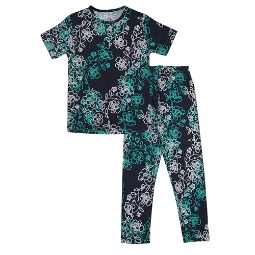 Image of NammaBaby Girl's Soft Cotton Night Suit (Printed T-Shirt & Pant Set /Girls Night Dress /Nightwear) Pack of 1