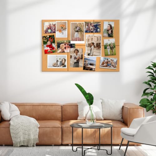 Image of MaxGear Felt Bulletin Board 36 inch x 24 inch, Mustard Yellow 6 Pack Felt Wall Tile