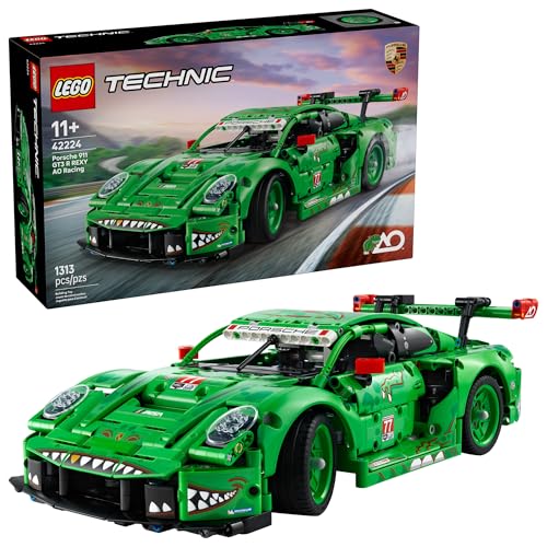 Image of LEGO Technic Porsche 911 GT3 R Rexy AO Racing Car Building Toy for Boys & Girls - Car Toy W /Realistic Steering & 6-Cylinder Engine for Kids & Auto Fans, Ages 11+ - Gift Idea for Birthdays - 42224