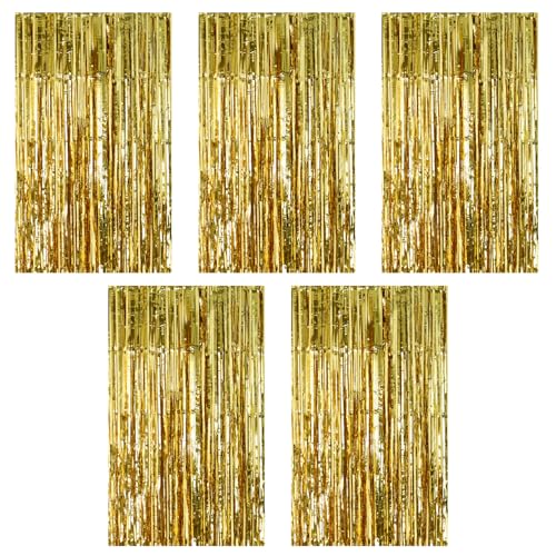 2M-3M FOIL FRANGE ORPELLO SFONDO TENDA PORTA MATRIMONIO - Foto 5