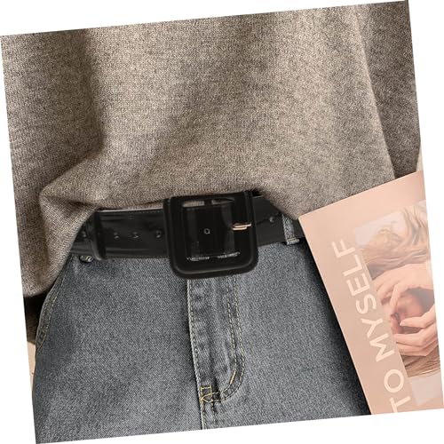 Retro PU Wide Waist Belt for Women Vintage Patent Leather Dress Belt Decorative Stylish Accessory for Jeans and Dresses Chic Unisex Waist Cincher Black4
