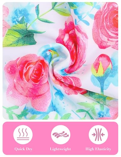 Image of Snowheart Girls Bathing Suit Toddler Swimsuit Girl Hawaiian Floral Ruffle One-Piece Breathable Swimwear 4-10T