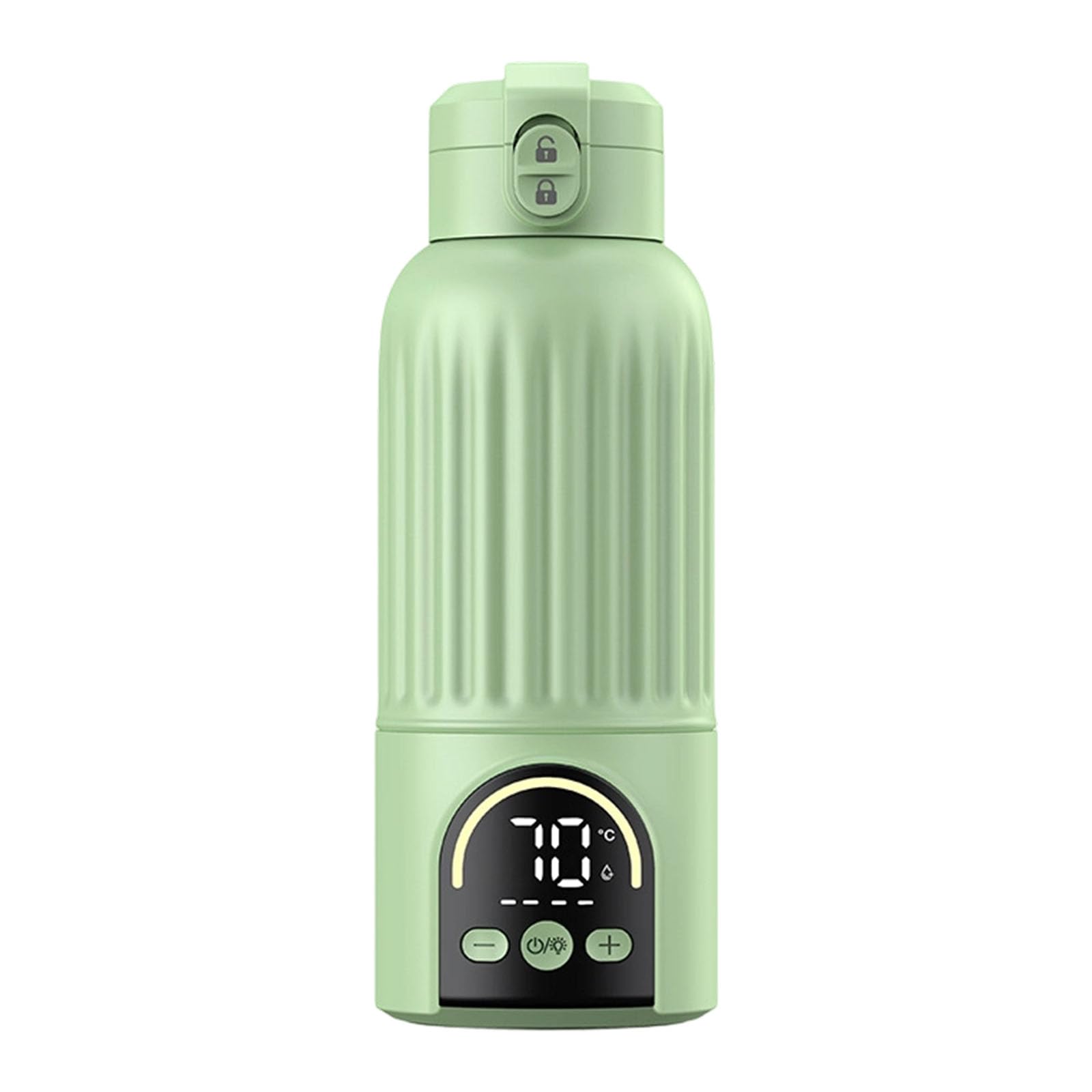 Scaldabiberon senza fili 30 W tipo C ricaricabile 500 ml tazza di riscaldamento rapido con visualizzazione della temperatura per neonati Scaldabiberon senza fili tipo C ricaricabile