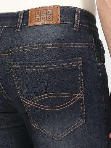 Image of Urbano Fashion Men's Stretch Fit Mid Rise Washed Bootcut Jeans Stretchable
