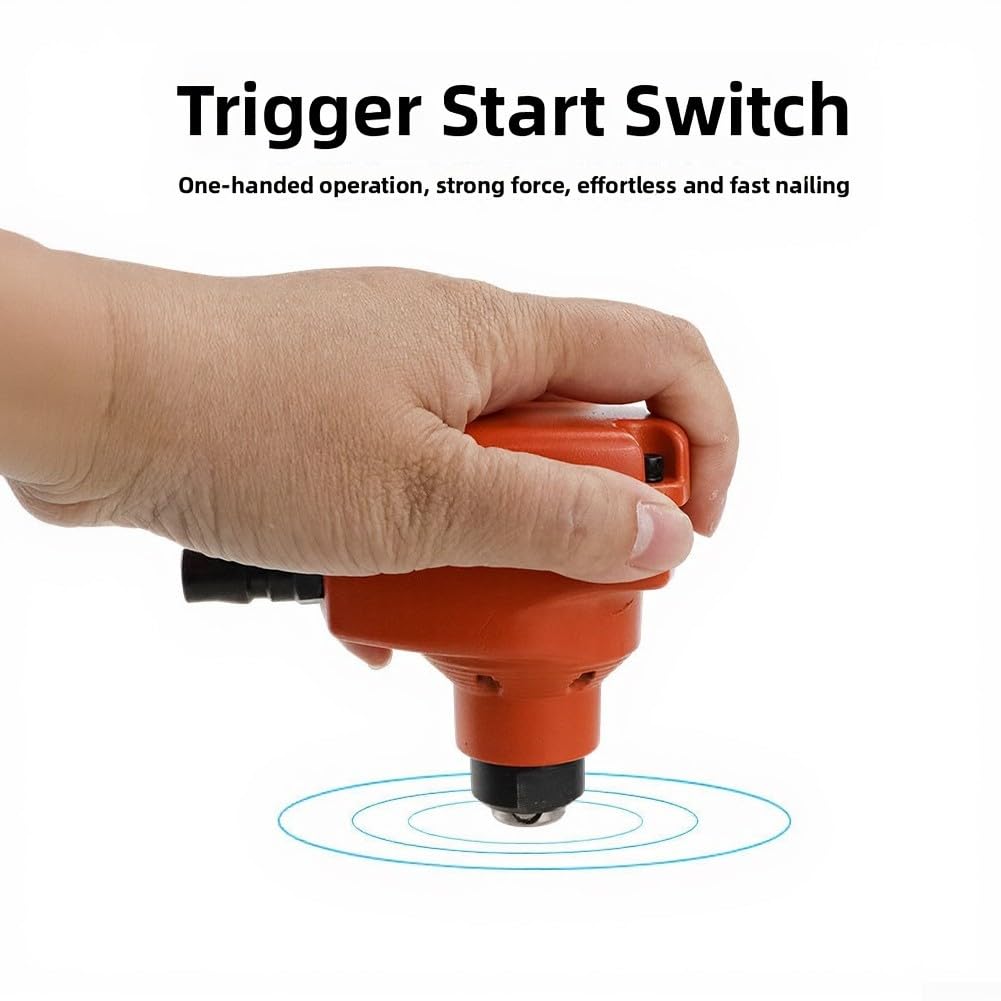 Besttoolifes - Mini martillo neumático para carpintería, destornillador de uñas con una sola mano con cabeza magnética, rango de clavos de 50-100 mm, presión de aire de 0.55-0.7 MPa