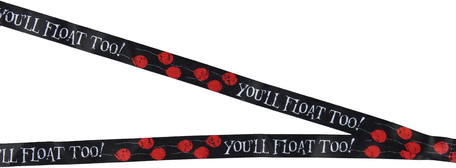 IT Pennywise Clown You'll Float Too! Breakaway ID Badge Holder Lanyard w/Rubber Pendant and Collectible Sticker - Image 3