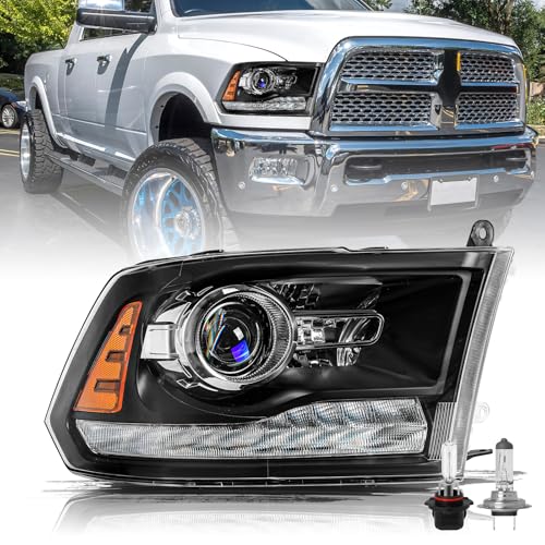 G-PLUS LED C Light Bar Headlights Assembly Compatible with Dodge Ram