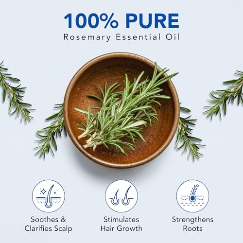 Image of Botanic Hearth Rosemary Essential Oil for Hair Growth, Hair Fall Control and Nourishment, | Clinically Tested & 100% Pure, Natural, | 30ml