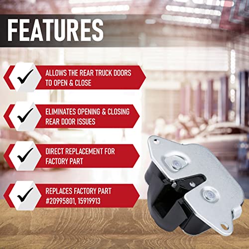 Image of Replacement Lower Door Latch Lock - Rear Left or Right Driver or Passenger Side - Compatible with Chevy Silverado and GMC Sierra 2007-2013 Extended Cab - Replaces 20995801, 15919913, 25838750