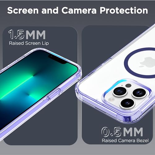 Image of CACOE Magnetic Case for iPhone 13 Pro Max 6.7 inch, Purple-1