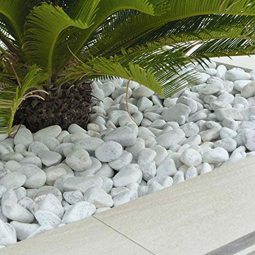 Galet Blanc Marbre Carrare 30/60 mm - Sac 25 kg