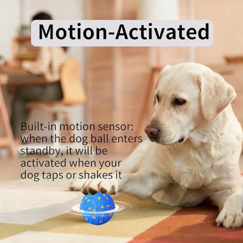 Image of 2-in-1 Interactive Dog Ball Toy for Aggressive Chewers, Automatic Moving & Bouncing E-TPU Dog Ball, 3 Modes Smart Pet Toy with Motion Sensor
