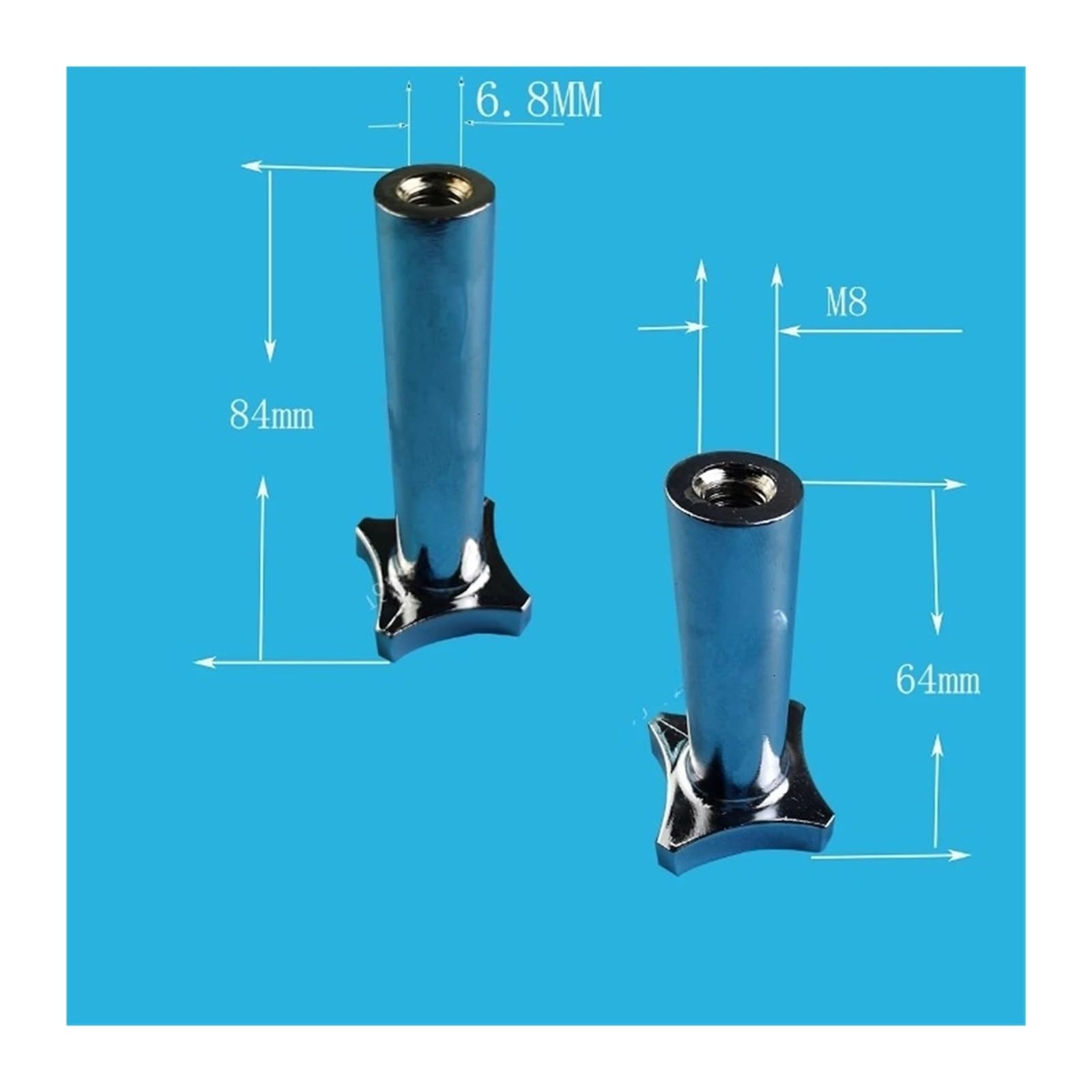 4 Tight Nuts Compatible for BQL Ice Cream Makers 64mm 84mm M8 Screws Accessory of Yogurt Machines