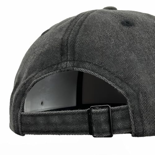 Image of Pirate Skull Embroidered Washed Hat Vintage Cotton Baseball Cap