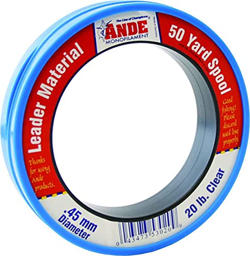 Ande PCW50-20 Mono Leader Wrist, 50-Yard Spool, 20-Pound