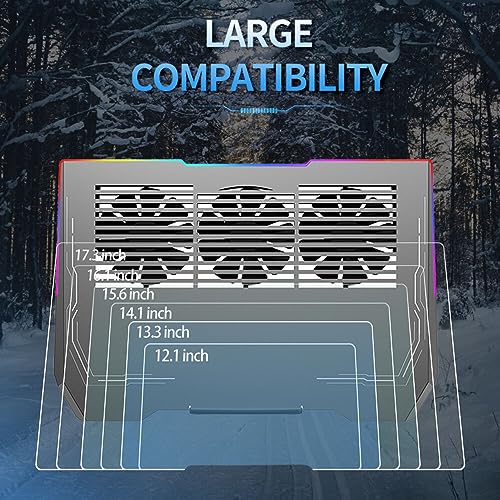 Image of CLAW Frost K42 RGB Laptop Cooling Pad with 3 Motor Fans, 2 Adjustable Height | Black