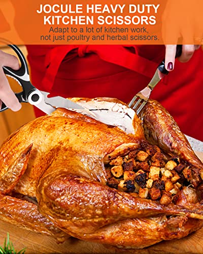 [2-Pack] Kitchen Scissors Heavy Duty, Jocule Kitchen Shears Heavy Duty Scissors Kitchen, Upgrade Poultry Shears, Kitchen Shears Dishwasher Safe, Meat, Food Scissors, Kitchen Sissors For General Use #TOP1