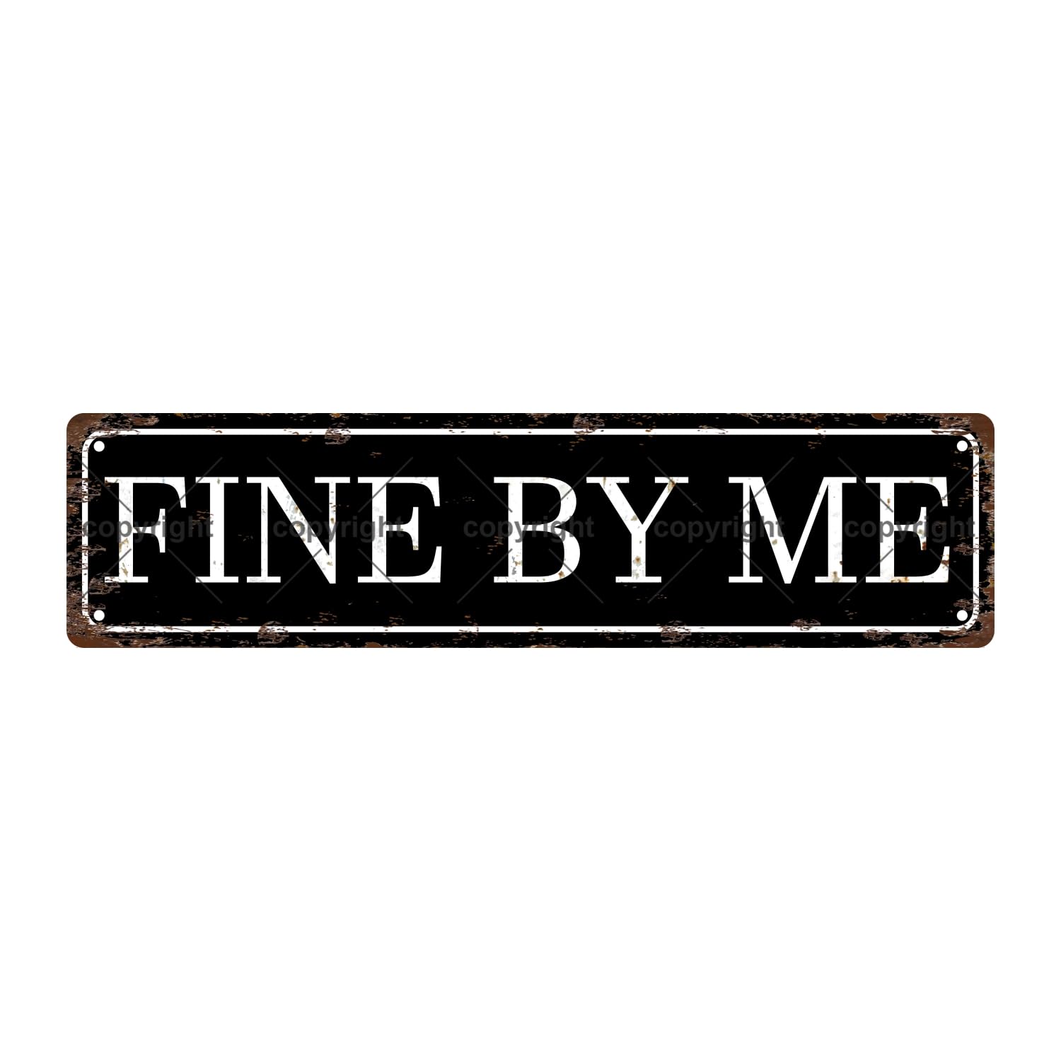 FINE BY ME Opinion Metal Tin Street Sign Bar Cafe Garage Cave Home Room Wall Bathroom Farmhouse Garden Porch Patio Decor,4x16 Inch