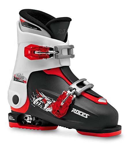 Leve regolabili in alluminio Roces Idea Scarponi da Sci, Unisex bambini, Nero/Bianco/Rosso, MP 19.0-22.0