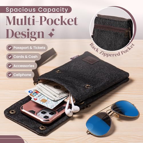 katloo Small Crossbody Cellphone Purse Bag With Shoulder Strap, Travel Pouch Women Passport Phone Holder Wristlet Wallet4