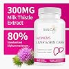 300 Milk Thistle 300mg Extract with Turmeric, Niacinamide & L-Glutathione, Liver Support Cleanse, Detox & Repair Supplement, Antioxidant Support for Women (60-Day Value Pack)