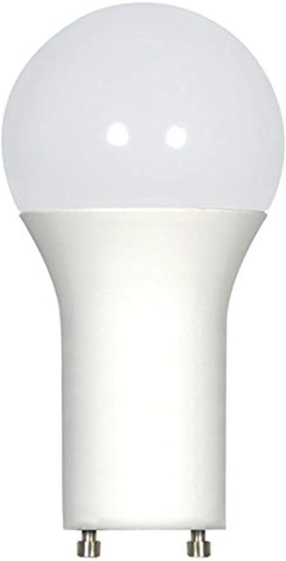 Satco S29841 GU24 LED Light Bulb, A19, 3500K, Dimmable, 4.19 inches, Frosted White Finish