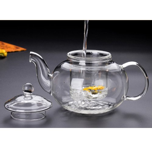 1000ML Glass Teapot With infuser,Teapot With Strainer For Loose Tea, Glass Infuser Tea Pot Can be Used On Stovetop (1000ml/35oz) - Thumbnail 7