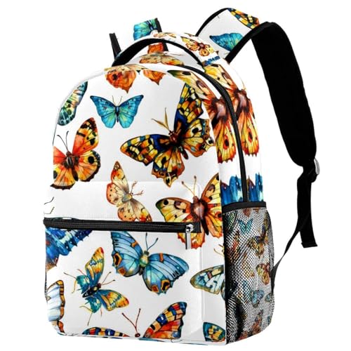 Sac à dos de voyage avec compartiment bouteille intégré style papillon mixte