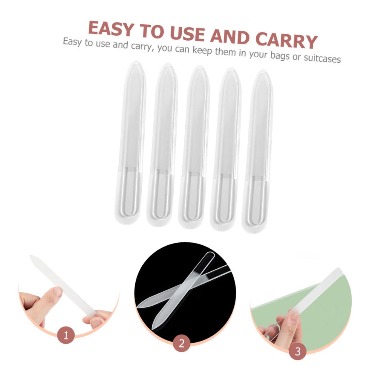 Healeved 15pezzi Limette Per Unghie Trasparente Strumenti Professionali Per Manicure e Lucidatura Unghie Perfetti Per Casa e Salone