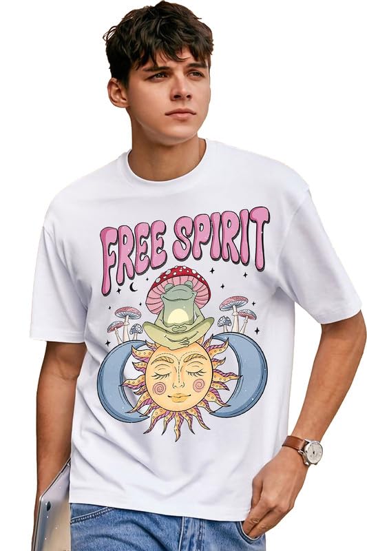 VLAMTrendy Free Spirit Unique Trippy Design Unisex Tshirt | Funky Men and Women Tshirt