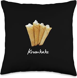 Holiday Butter Sugar Oslo Cakes Scandinavia Gift Krumkake Norway Norwegian Christmas Waffle Curved Fun Cookie Throw Pillow, 16x16, Multicolor