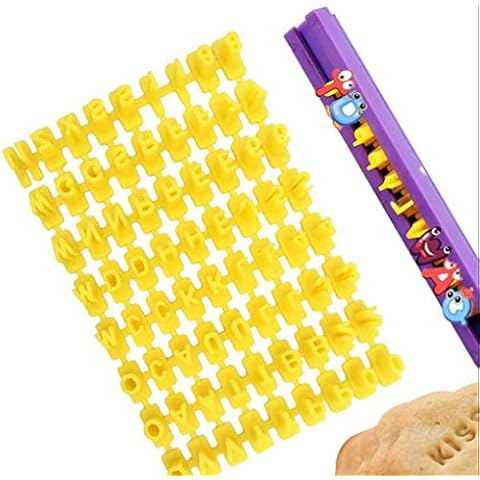 Set de 72 sellos de letras del alfabeto para galletas QUUPY Cover