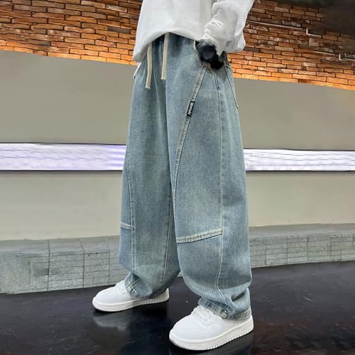 Boys Casual Denim Pants for Active Kids Versatile Loose Fit Trousers for School Outdoor Adventures and Everyday3