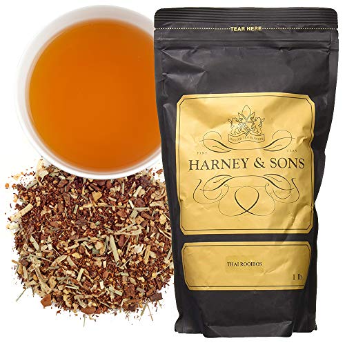 Harney & Sons Thai Rooibos | 16oz Bag of Loose Leaf Tea w/ Rooibos, Cinnamon, Ginger, Coconut & Lemongrass