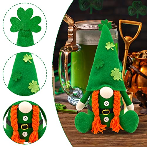 St Patricks Day Decorations - St Patricks Day Decor - Leprechaun Doll, St Patrick's Day Plush Shamrock Gnomes Decorations for Home, Office - Green St. Patricks Day Table Centerpiece - Irish Gifts - Image 5