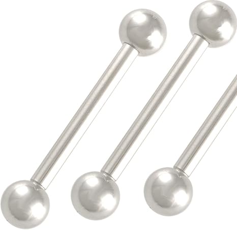 18 Paia Sfere Per Piercing Lingua E Capezzolo - Acciaio Chirurgico E Acrilico, 14G, 12/14/16mm | Gioielli Ipoallergenici - Foto 6