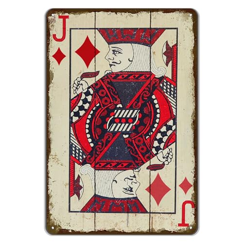 Vintage Poker Wall Decor Metal Sign Retro tin Sign