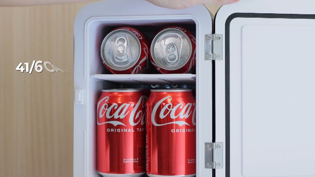 Image of Antarctic Star 4L /6 Can Portable Mini Fridge,Personal Compact Refrigerator,Small Cooler for Food,Drinks or Skin Care, AC /DC for Bedroom, Car, Office & Dorm, White