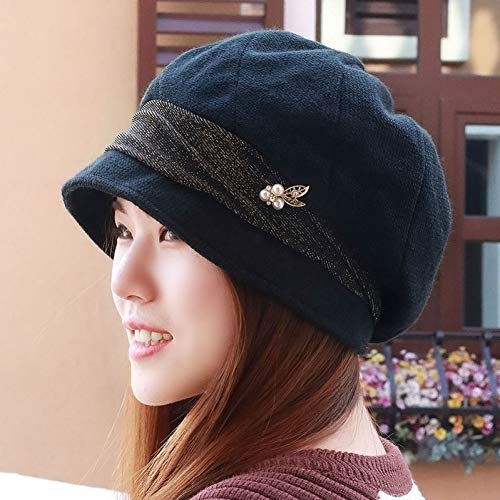 Bonnet tricoté femme automne hiver style gavroche grand chapeau