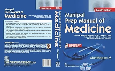 Image of MANIPAL PREP MANUAL OF MEDICINE WITH ACCESS CODE 4ED (PB 2026) ISBN - 9788199209671