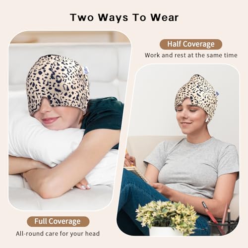 Image of ELEGAR Migraine Relief Cap - Hot & Cold Therapy Headache Cap for Migraine, Sinus & Tension Relief | Thermax Gel Ice Head Wrap for Instant Comfort & Relaxation - Reusable Migraine Cap for Men & Women - Multicolor (Migraines cap) (STAYLE A)