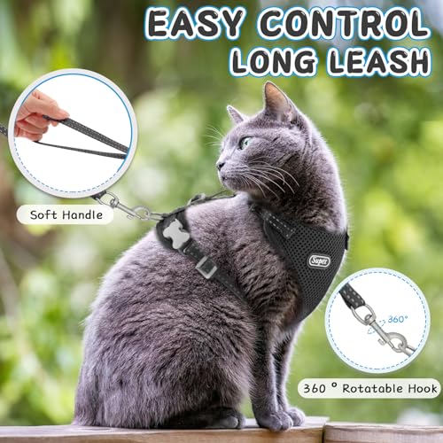 Supet-Cat-Harness-and-Leash-for-Walking-Escape-Proof-Adjustable-Harness-for-Cats-Easy-Control-Small-Cat-Harness-for-Medium-Large-Kitten-and-Dogs-S-Black